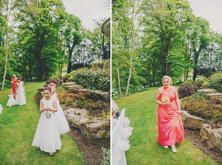 bridesmaid walking down the aisle banchory