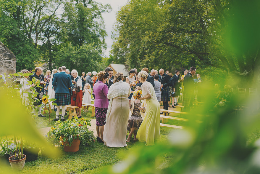 outdoor wedding ceremony in scotland
