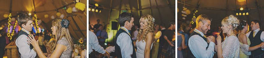 wedding party inside the tipi