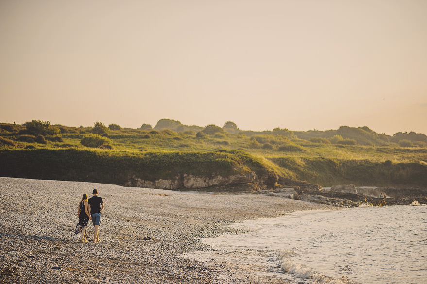 sunset engagement session