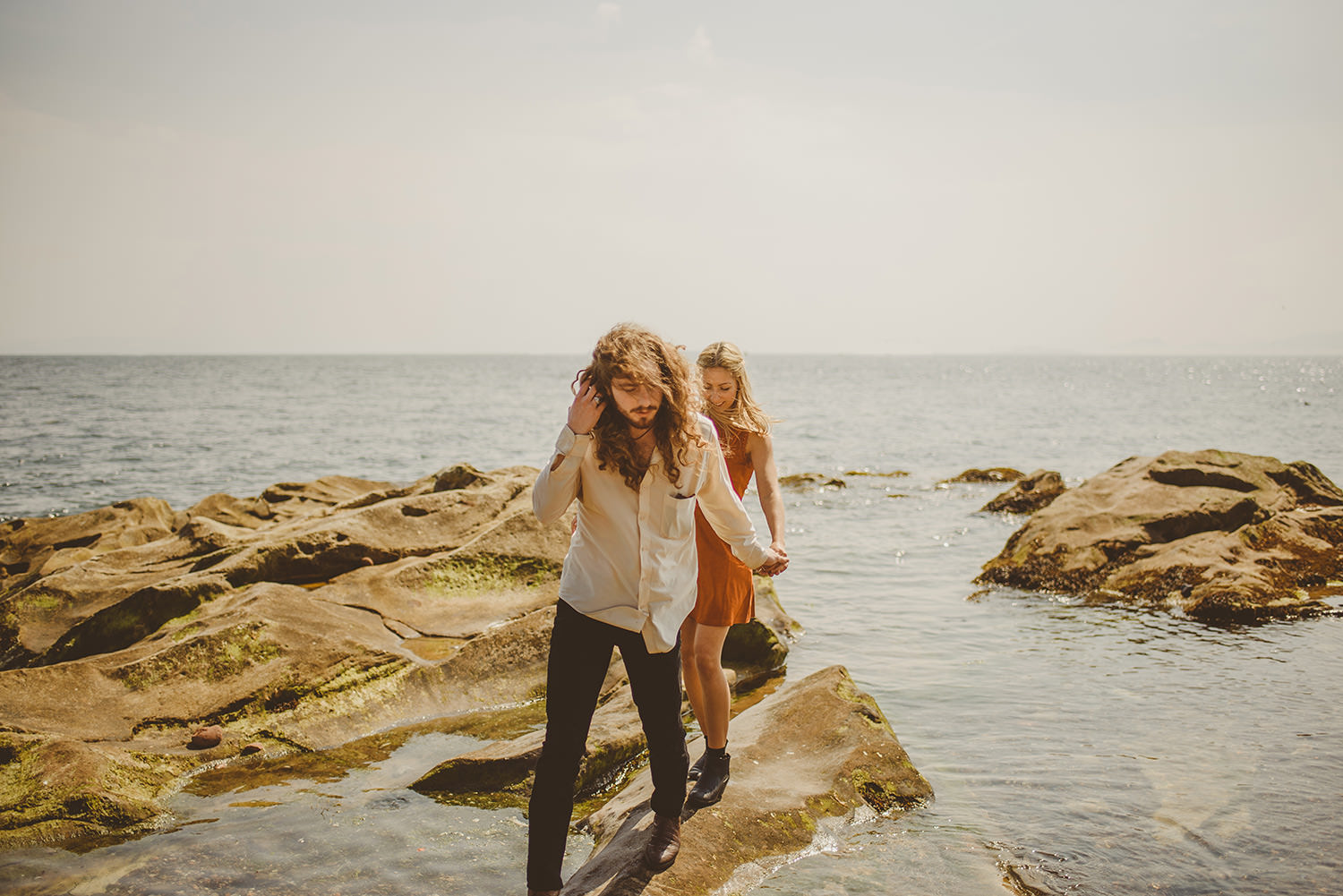 engagement session on the beach