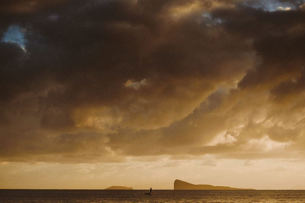sunset in mauritius