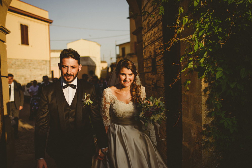 guests outside a wedding in italy